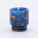 810er Driptip Wide Bore - Resin - with gold flitter