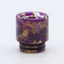 810er Driptip Wide Bore - Resin - with gold flitter